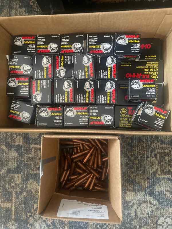 1000 Rounds of AK47  7.62 x 39 