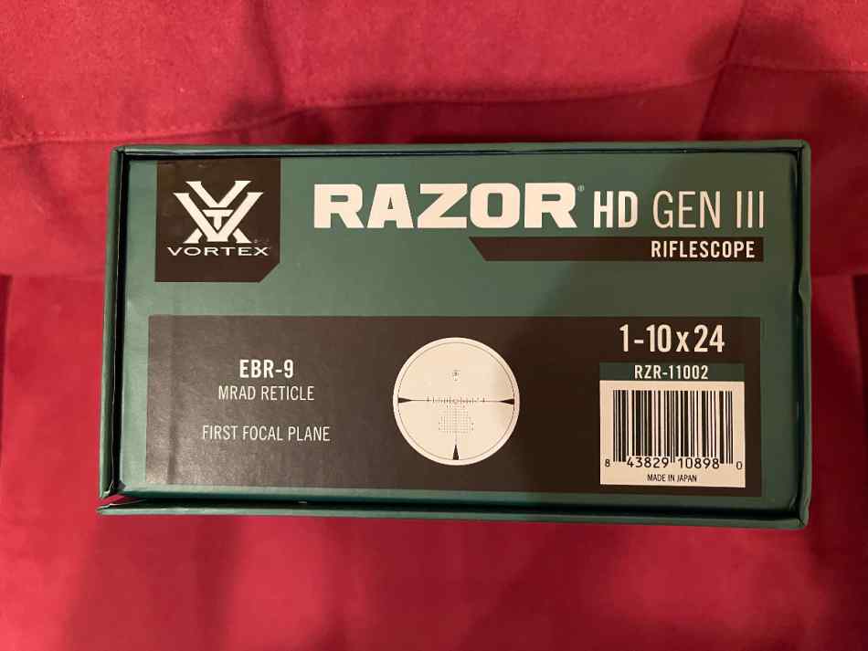 Vortex RAZOR  HD GEN III 1-10x24 EBR-9